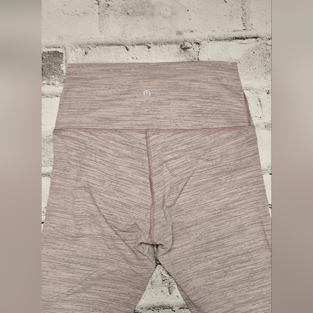 Lululemon Wunder Under High Rise Heather Pink Yoga Leggings Size 6 - Picture 10 of 11